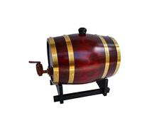 FûT à Vin HerméTique avec RevêTement Alimentaire, FûTs en Bois pour Le Vieillissement du Vin avec Support, Seau de Stockage de BièRe(A,10L)