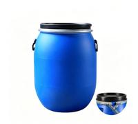 Fût alimentaire for eau, fermentation et récupération d’eau de pluie | PEHD neuf for maison, ferme et camping, avec large ouverture et fermeture sécurisée(100L)