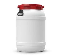 Fut / Bidon plastique alimentaire grande ouverture à visser - CURTEC - 68 litres-68 litres
