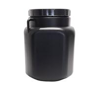 Fût carré de 30 l - Noir - À col large - Convient à un usage alimentaire - Pour le camping