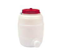 Fût de boisson rond + couvercle + robinet 15 l