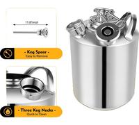 Fût de nettoyage de bière, design durable en acier inoxydable, poignée portable, soupape de décompression facile à utiliser