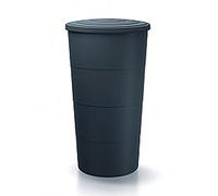 Fût de pluie 200L Fût de pluie en plastique lisse de couleur anthracite 60 (L) x 60 (l) x 106,6 (H) cm