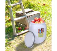 Fût de stockage, 50 litres, plastique, blanc