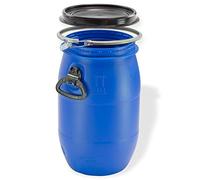 Fût DEMA à usage domestique, fût à moût, à vin, à bière, à boisson, tonneau à nourriture 30 L, résistant aux aliments, bleu