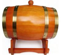 FûT en Bois avec Support et Couvercle, Doublure en Feuille D'Aluminium, Tonneau DéCoratif en Bois pour Comptoir de Bar (5l 10l 15l 20l 30l 50l)(C,10L)