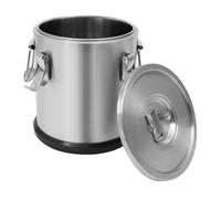 Fût isotherme en acier inoxydable de 12 l avec couverture et poignées, distributeur de boissons froides, transporteur de soupe isolé pour cantines scolaires, hôtels, restaurants