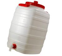 Fût pour cidre/boisson Fischer avec robinet, rectangulaire, incolore, de qualité alimentaire (50 litres)