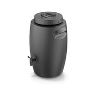 Fût pour la fabrication d'engrais organiques - 55 litres - Réservoir d'engrais en plastique 60 x 38 cm anthracite - Récipient à compost pour engrais liquide - Fabrication à partir de plantes de jardin