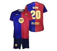 Futbol Club Barcelona Maillot et pantalon Olmo 20 Premier équipement saison 2024/2025 - Réplique officielle sous licence - Enfant, Bleu/grenat, 6 ans