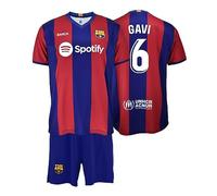 Futbol Club Barcelona T-shirt et pantalon - GAVI 6 - Première Equipement Saison 2023/2024 - Réplique Officielle avec Licence Enfant, Bleu/grenat, 8 ans