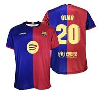 Futbol Club Barcelona T-shirt Olmo 20 Saison 24/25 - Réplique officielle sous licence - Adulte, Bleu/grenat, XXL