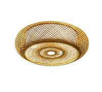 Futchoy Lanterne Bambou Plafonnier 40 cm Plafonnier Rétro en Bambou LED Plafonniers en Forme de Lanterne en Bambou 220V Suspendue Lumière pour Salon Chambre