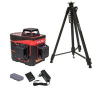 FUTECH MC3D Multicross 3D Compact Cross Line Laser Set Incl. Trépied En Valise - Rouge - 2x 120m - 3 Lignes