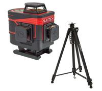 FUTECH MC4D Multicross 4D Compact Ensemble De Niveau Laser Croisé Avec Trépied Dans Une Valise - Vert - 150m - 3 Lignes