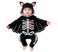 FUTERLY Deguisement Chauve Souris Bebe, Deguisement Halloween Bebe, Costume Halloween Bébé, Tenue Halloweens Bébé, Vetement Halloweens Bebes, Deguisement Squelette Bébés, 0-3 Mois