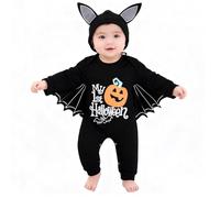 FUTERLY Deguisement Halloween Bebe, Deguisement Chauve Souris Bebe, Costume Halloween Bebes, Pyjama Halloweens Bebes, Tenue Halloweens Bébé Ensemble 6-12 Mois