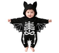 FUTERLY Deguisement Halloween Bebe, Deguisement Chauve Souris Bebe, Costume Halloween Bebes, Pyjama Halloweens Bebes, Tenue Halloweens Bébé Ensemble 0-3 Mois