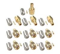 Futheda 10PCS Connecteur RP-SMA Connecteur RF Plaqué or à Sertir Mâle pour Câble RG174 RG316 RG188 RG188A LMR100 RG400 LMR195