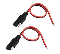 Futheda 2 broches SAE Quick Connect Déconnecter Plug - 2 pcs SAE Power Automotive ou Panneau solaire chargeur de batterie câble d'extension 30 cm