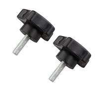 Futheda 2 pcs M6 x 20 mm Filetage de remplacement étoile Main Bouton de vis de serrage Noir