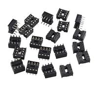 Futheda 20 Pcs 8 Broches 2.54 mm Pitch Dip/DIL IC Sockets Solder Type Adaptateur