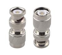 Futheda 2PCS BNC Male to TNC Male RF Coaxial Adapter BNC to TNC Coax Jack Low Loss Nickel Plated Connector for Wifi Antenna Extension Cable Broadcast CCTV LMA Video Telecom Wireless device
