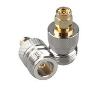 Futheda 2PCS Connecteur SMA Mâle vers N Femelle Adaptateur de Prise Coaxiale SMA vers N Câble Coaxial RF Convertisseur Plaqué Compatible avec CB Radio Câble d'extension d'antenne Wi-FI Routeur