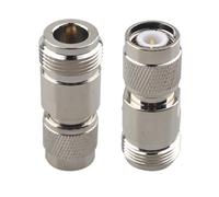 Futheda 2PCS N Female to TNC Male RF Coaxial Adapter N Plug to TNC Coax Jack Galvanized Plated Connector for Coaxial Brass Cable WiFi Router Radios Antennas