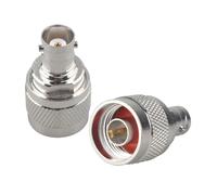 Futheda 2PCS N Male to BNC Female Coax Adatper N-Type Male Plug to BNC Female Jack RF Coaxial Connector Antenna Converter for Mobile Two-way WiFi Radio Analyzer Wireless LAN Device Extension Cable