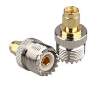 Futheda 2PCS SMA Mâle vers UHF PL259 Femelle SMA vers PL259 Adaptateur SO239 Mâle vers SMA Mâle Coaxial Convertisseur Compatible avec CB Radio Antenne Portative Bidirectionnelle Radios Wi-FI GPS