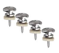 Futheda 4 pcs Bracelet en métal broches/bouton Sangle verrous fin pins pour guitare acoustique/guitare électrique/basse/guitare classique/ukulélé Y Compris Vis et feutre