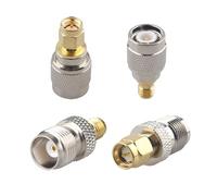 Futheda 4PCS SMA to TNC Coax Adapter Female to Male TNC to SMA Coax Jack Low Loss RF coaxial Connector Gender Changers Compatible with CB Antenna Radios LTE Router Broadcast WiFi Wireless Device