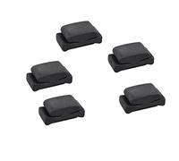 Futheda 5 pcs en caoutchouc support pour médiator Picks Médiator support Fix sur la tête pour guitare basse Ukulélé Noir