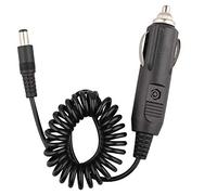 Futheda Allume-Cigare Adaptateur d'alimentation mâle vers DC 5,5 x 2,1 mm Prise 12 V Printemps câble d'extension pour Auto Vue arrière CCTV moniteurs ou Appareil Moteur