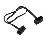 Futheda Câble d'extension OBD-II OBD2 pour Voiture - Câble Plat - 16 Broches mâle vers Femelle - Adaptateur de connecteur de Diagnostic - Compatible avec Bluetooth WiFi USB ECU - 60 cm