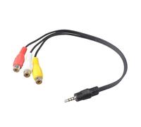 Futheda Câble répartiteur audio prise mâle 3,5 mm vers 3 RCA femelle, câble audio stéréo audio vidéo auxiliaire (rouge/jaune/blanc) connecteurs pour AV Audio Vidéo LCD TV HDTV