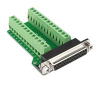 Futheda Connecteur Femelle D-sub DB25-M2 pour Carte de dérivation - 25 Broches - 2 rangées - sans Soudure - avec vis moletées