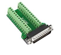 Futheda D-sub DB25-G2 Connecteur de carte de dérivation mâle 25 broches 2 rangées de ports mâles sans soudure PCB carte bornier adaptateur avec vis moletées