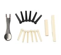 Futheda Guitare acoustique pont pins Extracteur tirer Remover Outil d'extraction avec lot de 12 Guitare pont pins et 1 Lot de guitare Écrou de selle