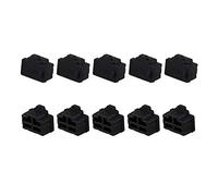 Futheda Lot de 10 Capuchons de Protection en Silicone pour Port Ethernet RJ45 Compatible avec Ordinateur TV routeur Noir