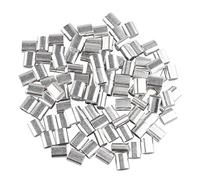 Futheda Lot de 100 boucles à sertir ovales en aluminium pour câble de 2,5 mm Argenté