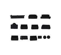 Futheda Lot de 13 Bouchons de Protection en Silicone pour Ordinateur Portable Noir