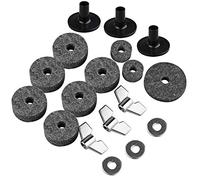 Futheda Lot de 18 accessoires de rechange pour cymbales avec base et 6 feutres de cymbale et 2 feutres d'embrayage et 1 feutre à chapeau haut et 1 feutre à bonnet et et 3 rondelles pour kit de tambour