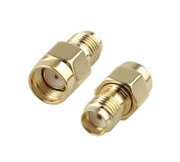 Futheda Lot de 2 Adaptateur Coaxial RP SMA Mâle vers SMA Femelle Connecteur Coaxial SMA Changeurs de Genre pour Antenne Wifi Câble d'Entension Routeur