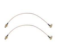 Futheda Lot de 2 Adaptateur RP-SMA Mâle à Angle Droit vers RP-SMA Femelle Câbles d'extension d'antenne 30cm RG316 pour Extension Telesurveillance Routeur WiFi Caméra IP Carte Réseau sans Fil Mini PCIE