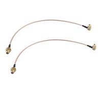 Futheda Lot de 2 Adaptateur SMA Femelle vers SMA Mâle à Angle Droit Câbles d'extension d'antenne 30cm RG316 Câble Coaxial RF Pigtail SMA Femelle vers SMA Mâle Câble