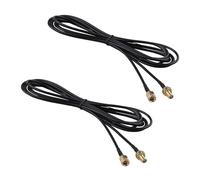 Futheda Lot de 2 Câble d'extension d'antenne RP-SMA Mâle vers RP-SMA Femelle RG174 Câble Coaxial 3M pour Routeur WiFi Antenne FPV Carte PCI sans Fil Caméra de Sécurité IP