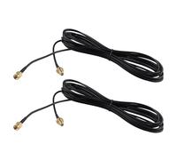Futheda Lot de 2 Câble d'extension d'antenne RP-SMA Mâle vers RP-SMA Femelle RG174 Câble Coaxial 5M pour Routeur WiFi Antenne FPV Carte PCI sans Fil Caméra de Sécurité IP