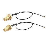 Futheda Lot de 2 Câbles d'extension d'antenne U.FL IPX MHF4 vers RP-SMA Femelle 15 cm Câble Coaxial pour Interface M.2 NGFF Carte Réseau sans Fil Adaptateur WiFi